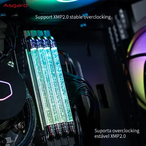 Memórias Ram DDR4 3600mhz 2x16gb 32gb Asgard W3 com RGB