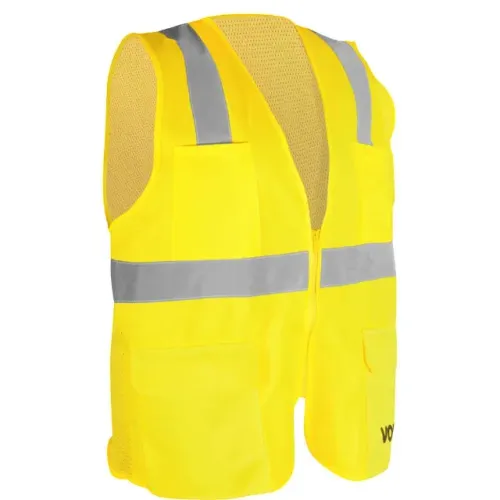 Colete refletivo tipo blusão, com bolso e ziper, amarelo, CV 108 VONDER