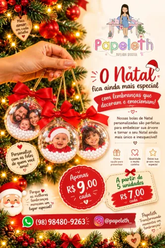Bolas de Natal personalizadas 