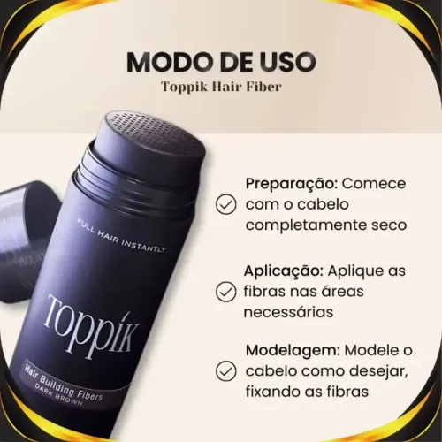 Fibra Capilar de Queratina Disfarce Capilar toppik.