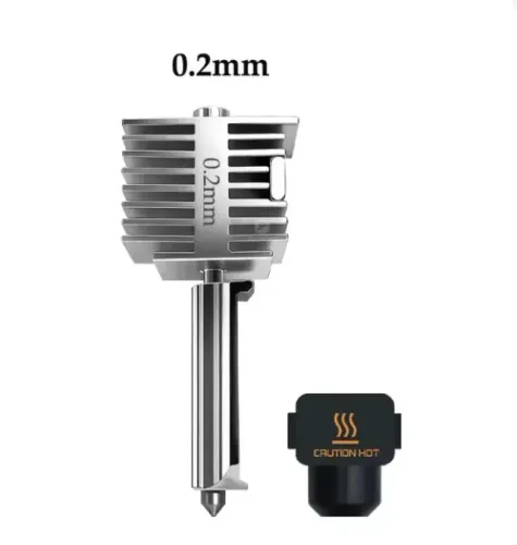 Bico Hotend de impressão 3D Inoxidável 0.2 modelo original Bambulab A1 e A1 Mini