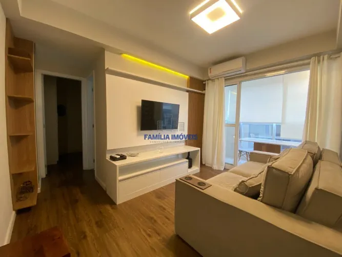 Alugar apartamento 1 quarto 1 vaga lazer Ponta da Praia Santos SP