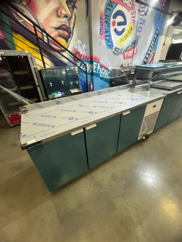 BALCAO DE SERVICO REFRIGERADO CONDIMENTADOR 2,00 METROS INOX NOVO