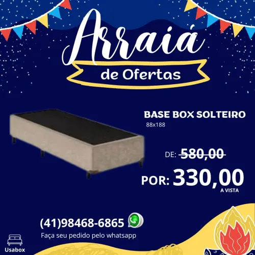 BASE BOX SOLTEIRO- MÊS DE OFERTAS