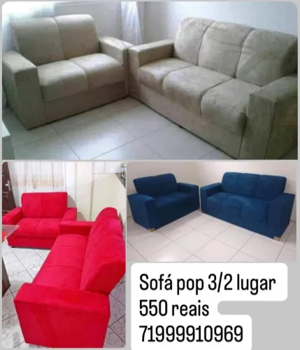 Conjunto de sofá popular 550 reais