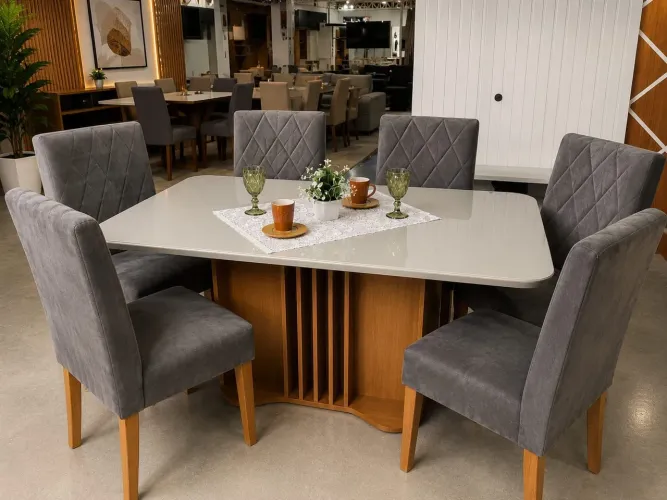 Mesa de 6 lugares/// a pronta entrega  // deixa sua sala mais elegante 