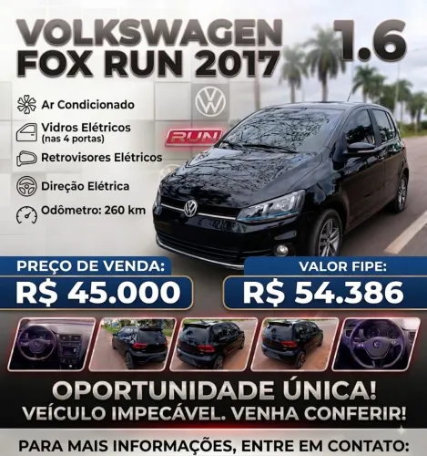 Volkswagen Fox RUN 1.6 Flex 8V 5P 2017