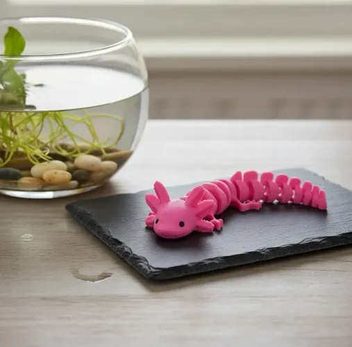 Axolote Articulado em Plástico Salamandra Enfeite Decoração