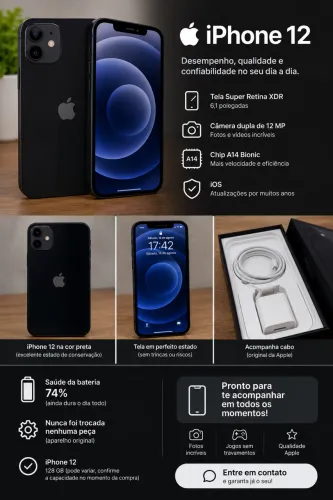 IPHONE 12 128GB SEMINOVO