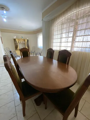 CONJUNTO SALA DE JANTAR COLONIAL MADEIRA MACIÇA