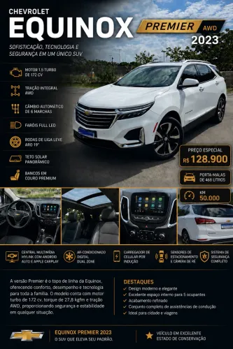 Chevrolet Equinox Premier 1.5 Turbo 172cv AUT 2023