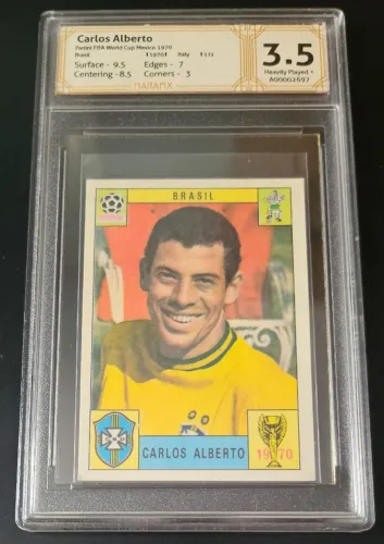 Figurinha Original Panini Copa 1970 Graduada - Carlos Alberto Brasil