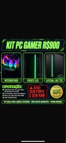 Kit PC GAMER R$ 950 aceito 900 a vista
