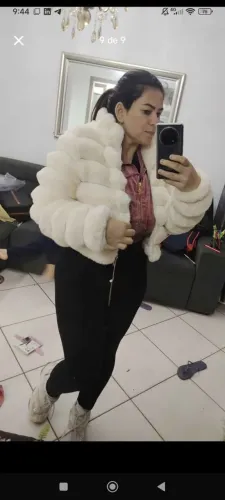 casaco de pelos Gominho luxuoso 