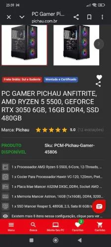 Pc gamer Pichau 