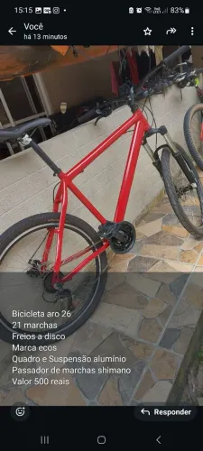 Bicicletas masculina feminina aro 26 aro 29