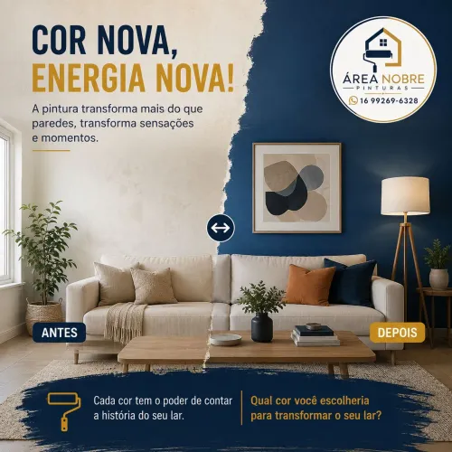 ? Área Nobre Pinturas: pintura residencial e comercial com acabamento impecável