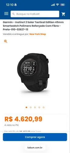 Relógio inteligente Garmin Instinct 2 solar tactical black IMPECÁVEL
