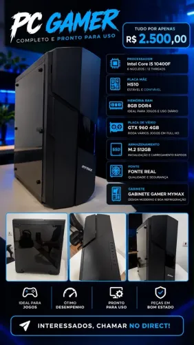 PC GAMER Intel Core i5 10400F 6 NÚCLEOS | 12 THREADS