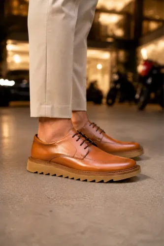 Sapato Oxford Masculino Casual Solado Tratorado Premium