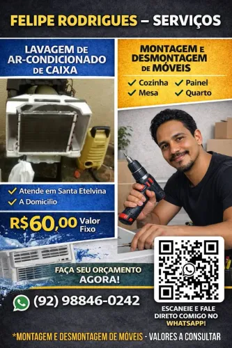 Montagem e desmontagem móveis - limpeza de ar condicionado 