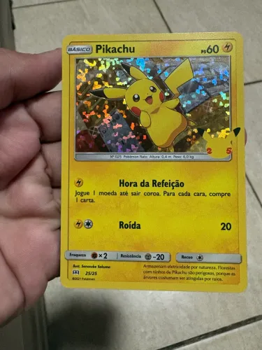 Cartinha Pokémon Pikachu, Edição LIMITADA, do McDonald?s (2021)