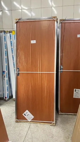 Porta Madeira Marco Alumínio -Completa e pronta pra instalar!
