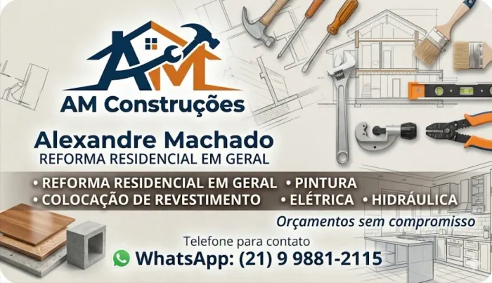 AM construções/ reformas residenciais em geral