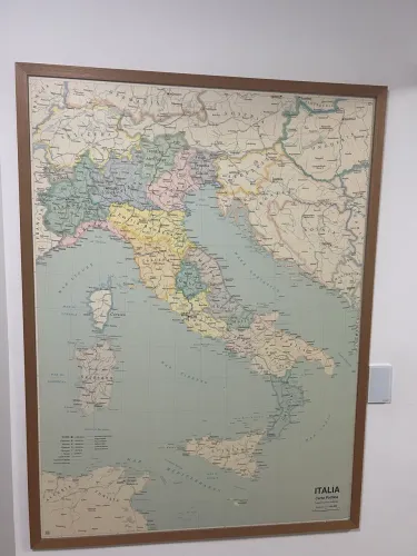 Quadro mapa da Itália grande