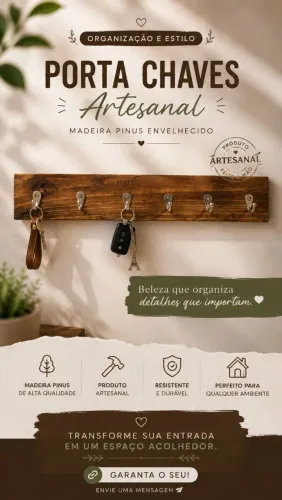 Chaveiro porta chaves artesanal
