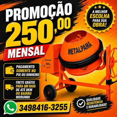 PROMOÇÃO LOCAÇÃO DE BETONEIRA