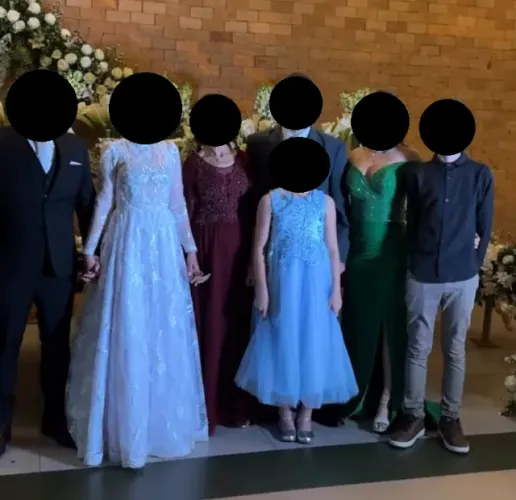 Vestido de festa azul claro tamanho 10