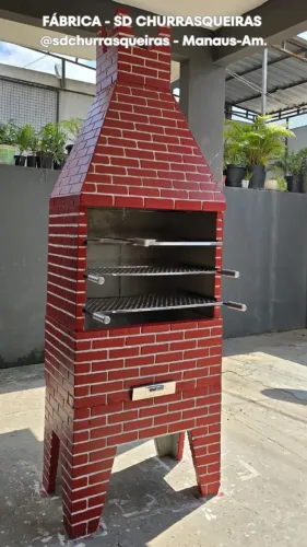 Churrasqueiras pré moldadas. Estilo tijolinho rustico.