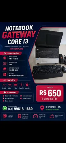 Notebook Gateway Usado