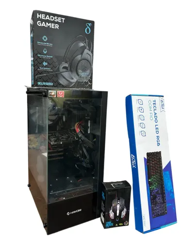 PC gamer entry level AMD Ryzen 3 3200 MSI Bazooka 16GB DDR4 com acessórios TOP
