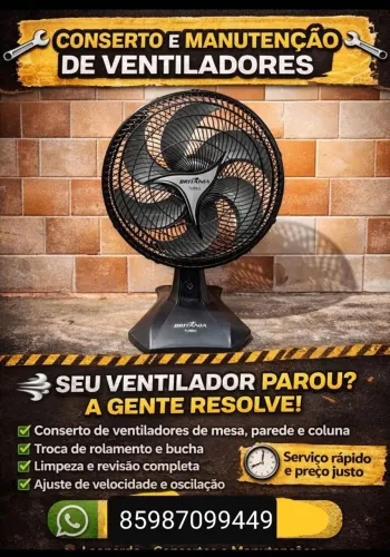 Manutenção ventiladores Airfryer