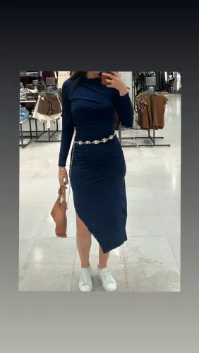 Vendo vestido azul marinho escuro