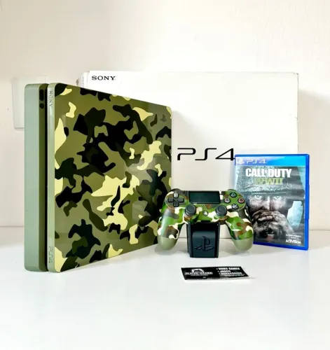 Playstation 4 Slim Edição Call Of Duty WWII + Jogo (Aceito Cartão)