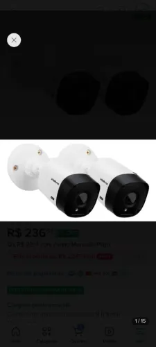 Kit 2 câmeras p/ DVR Intelbras visão noturna alta resolução