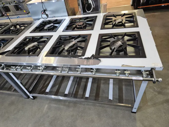 fogão industrial inox 6 queimadores duplos