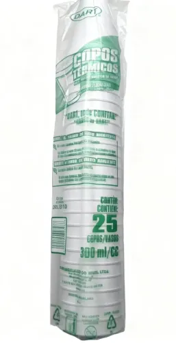 Kit Copos Térmicos Descartáveis 300ml - 25 Unidades Sem Tampa | NOVOS!