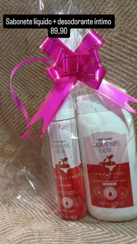 Kit O Boticário Cuide-se Bem Cereja de Fases - Sabonete Líquido + Spray Íntimo