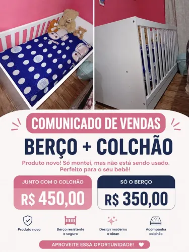 Berço três em um!!