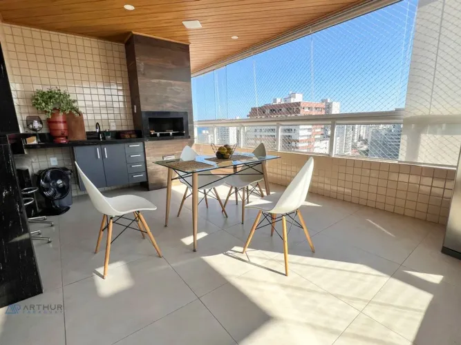 Cobertura Duplex 3 dormitórios - Vista Mar - Mobiliado - Bairro: Guilhermina