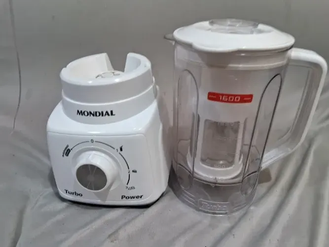 Liquidificador Mondial Turbo Power L-99-WG com Filtro 3 Velocidades 500W Branco e Cinza