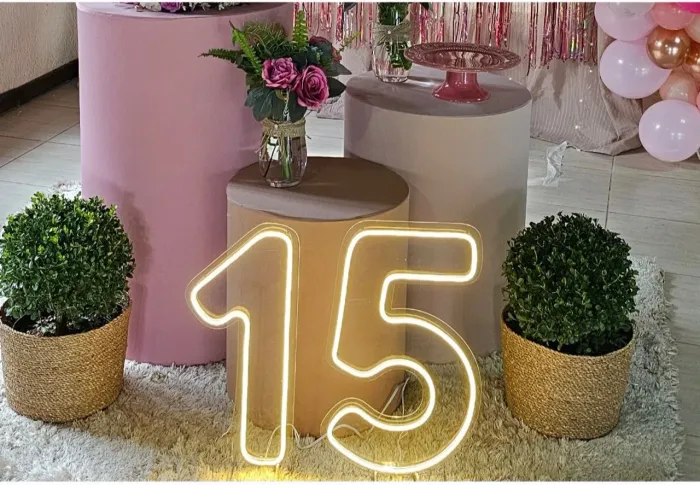 Led Neon aniversário de 15 anos