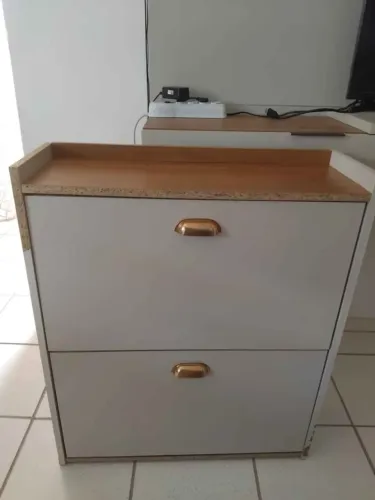 Sapateira MDF Branca - Semi Nova