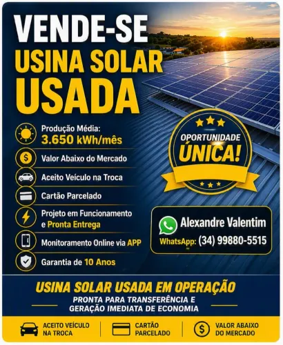 Vendo usina em operação