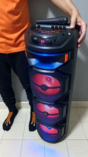 Caixa de som Bluetooth com rádio FM 1800w 