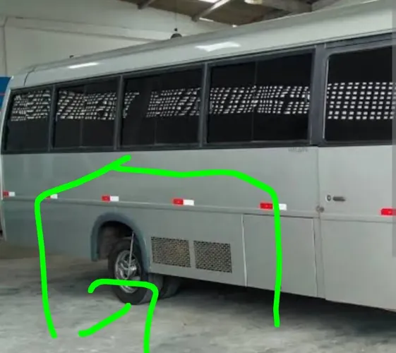 Chapa de alumínio lateral do micro - ônibus 